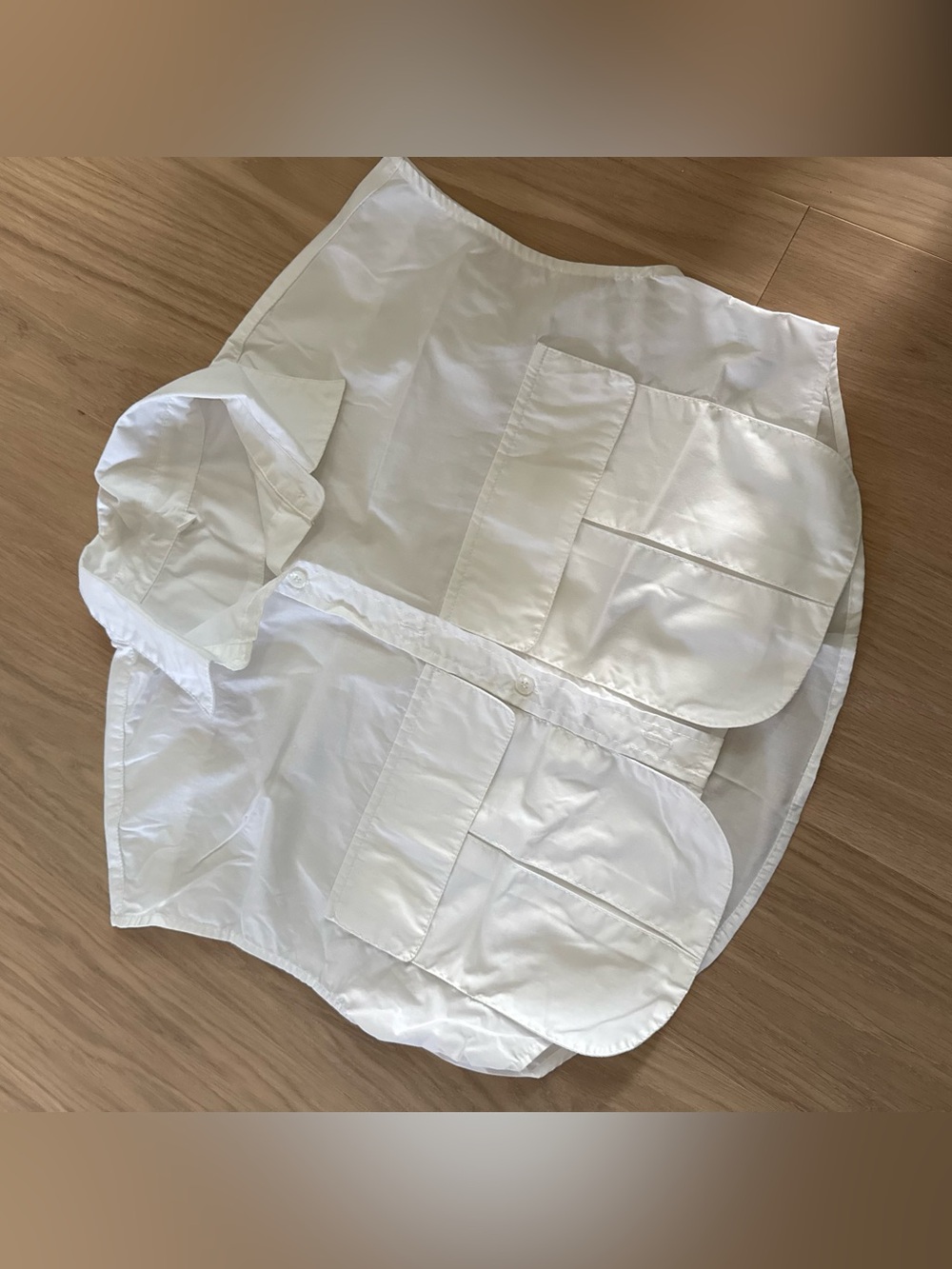 White Polyester Top with Clean Finish